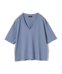 SHIPS WOMEN/Primary NavyLabel:ヴィンテージ ハイツイスト Vネック TEE/505420323