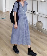 TeddyShop/テディショップ Teddyshop レディース ビッグセーラーカラーギンガムチェックワンピ/505420348