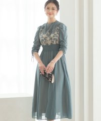 PourVous/プールヴー PourVous ミモレ丈&七分袖パーティードレスオーガンジーお呼ばれ結婚式フォーマル ワンピース 20代 30代 40代/505422365