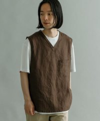 URBAN RESEARCH/Linen Vneck Vest/505422553