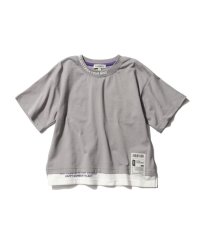 SHOO・LA・RUE(Kids) /【110－140cm】裾レイヤード衿ロゴ半袖Tシャツ/505422775