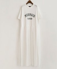 TeddyShop/テディショップ Teddyshop レディース ロゴスウェットとチュールスカートのドッキングワンピース/505424165