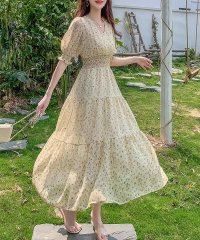 TeddyShop/テディショップ Teddyshop レディース 半袖小花柄ウエストシャーリングワンピース/505424173
