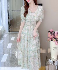 TeddyShop/テディショップ Teddyshop レディース 半袖小花柄ウエストシャーリングワンピース/505424173