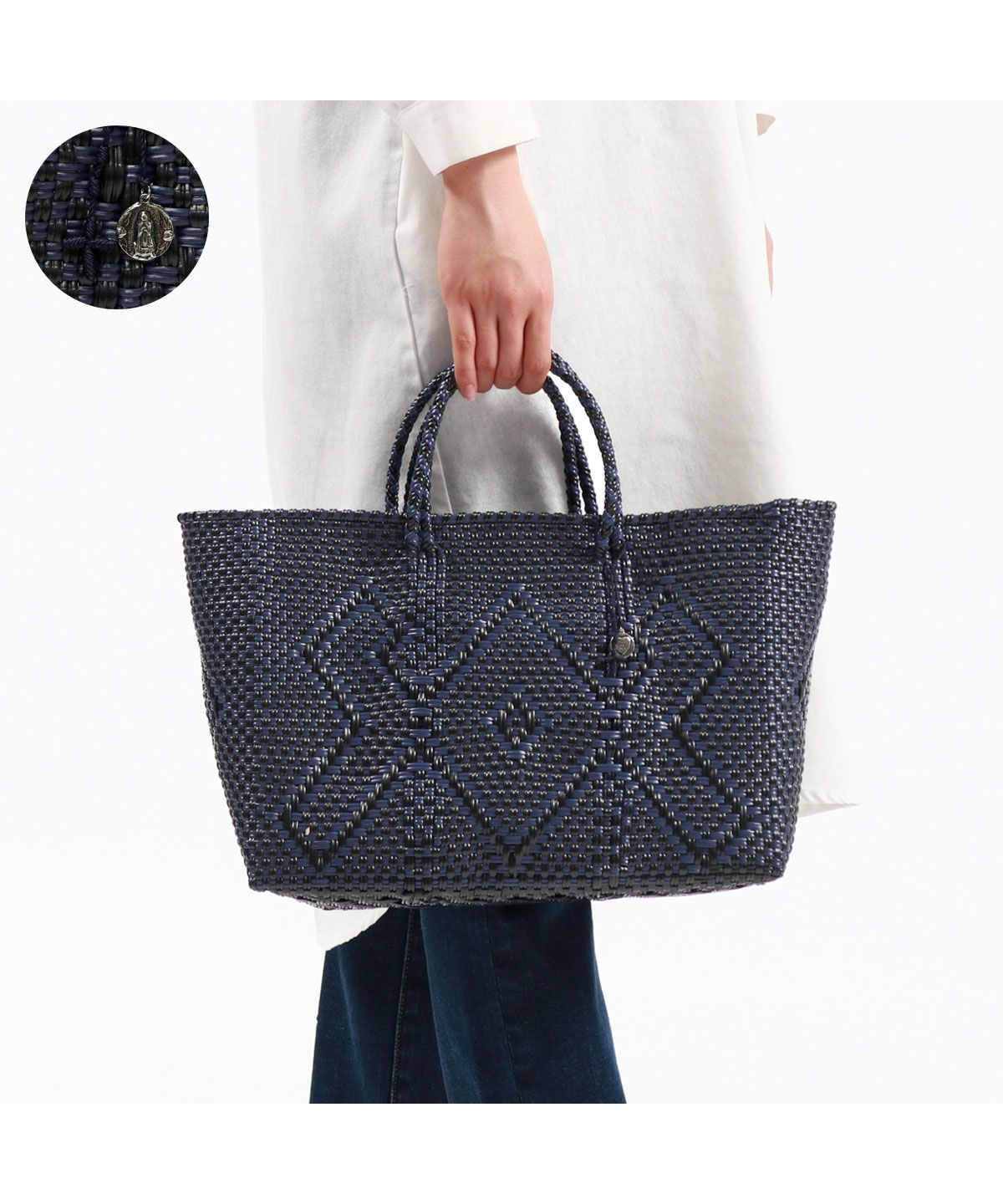 オホ デ メックス トートバッグ OJO DE MEX Plastico CAGO Tote Chico