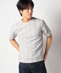 STYLEBLOCK/エンボスワッフルブロックドビー柄半袖クルーネックTシャツ/505412798