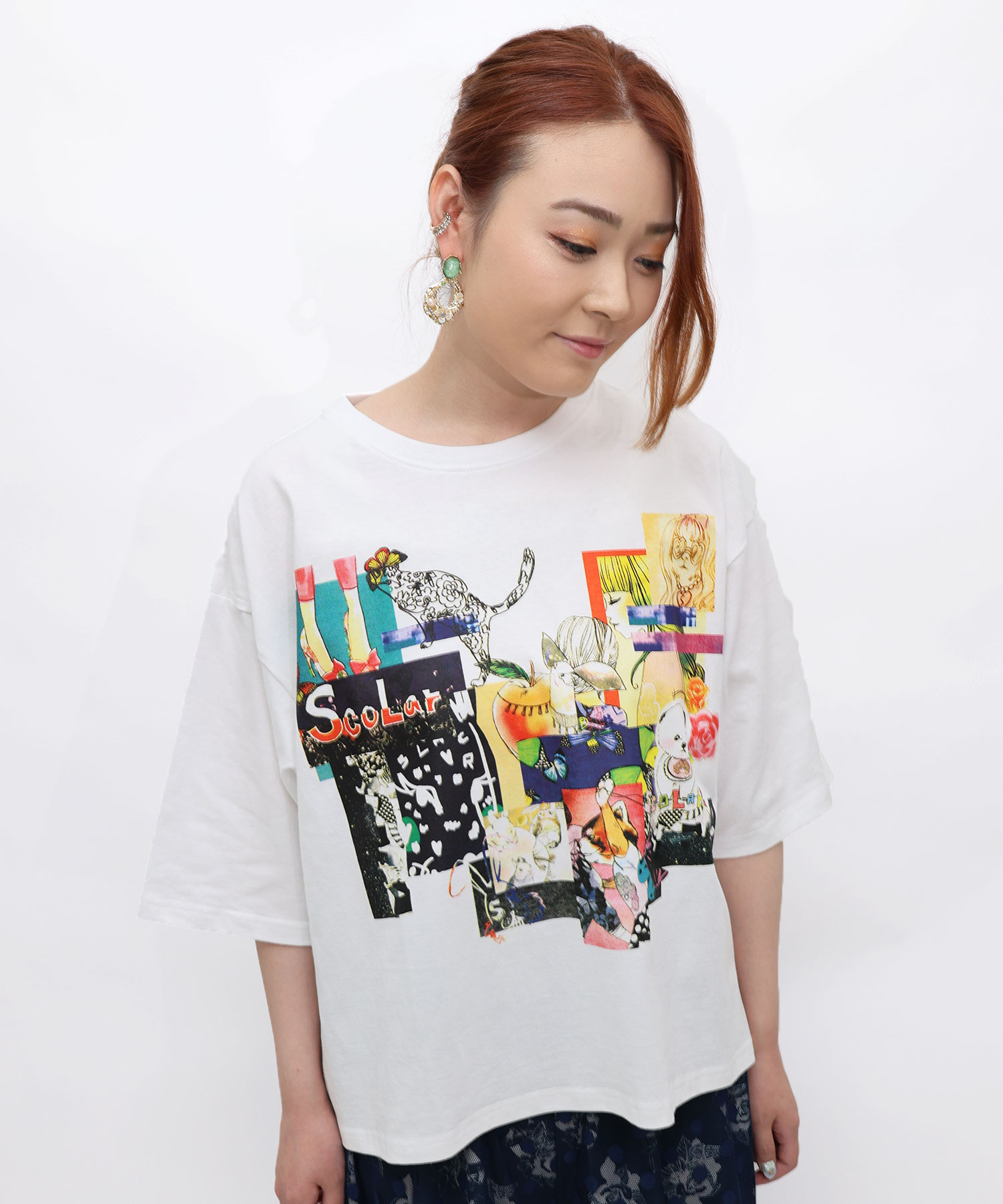 セール】スカラーアート柄Tシャツ(505420061) | スカラー(ScoLar) - d