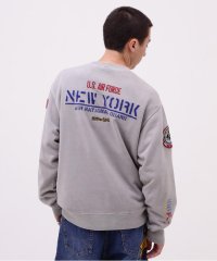 AVIREX/FADE WASH CREW NECK SWEAT NEW YORK ANG/505424743