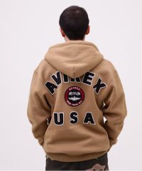 AVIREX/VARSITY LOGO SWEAT ZIP UP PARKA /バーシティ ロゴ スウェット ジ/505424752