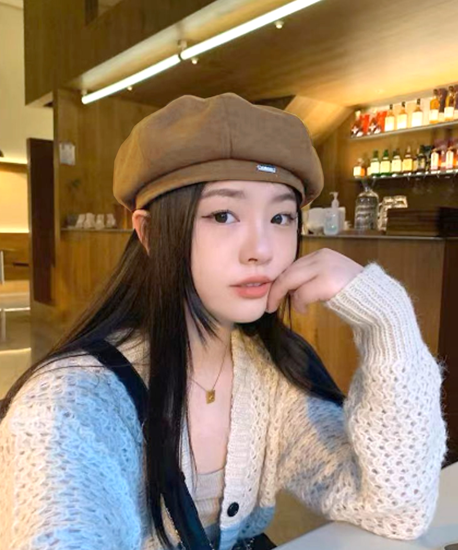 キャスケット ハンチング 韓国 可愛い 帽子 ネイビー オシャレ ベレー