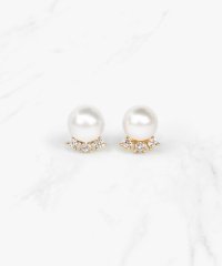 TOCCA/【WEB限定】FRILL DIAMOND PEARL PIERCED EARRINGS K10ゴールド 淡水パール ダイヤモンドピアス/505426014