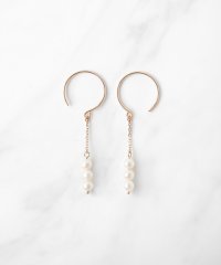 TOCCA/【WEB限定】FRILL PEARL SWING PIERCED EARRINGS K10ゴールド 淡水パールピアス/505426707