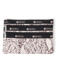 LeSportsac/3－ZIP COSMETICクラシックパイソンアイボリー/505399831