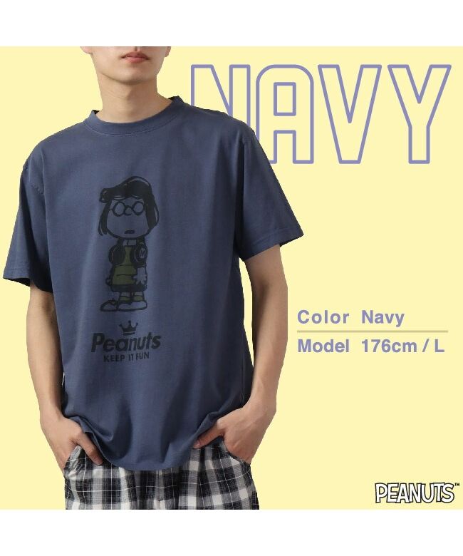 三津家着 マウンテンマーシャルアーツ PEANUTS スヌーピー Tシャツ S PEANUTS SNOOPY サガラ刺繍Tシャツ メンズ