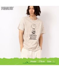  PEANUTS/ピーナッツ PEANUTS スヌーピー メランジ Tシャツ 半袖 PEANUTS 杢カラー キャラクター プリント/505417217