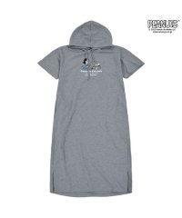  PEANUTS/ピーナッツ PEANUTS スヌーピー ワンピース 裏毛 スウェット 半袖 プリント ルーシー ウッドストック SNOOPY PEANUTS/505417417