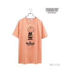  PEANUTS/チャーリー ブラウン 半袖 Tシャツ ピグメント 音楽 ヘッドフォン 夏 フェス サークル ストリート　メンズ レディース スヌーピー SNOOPY BIG 大/505417485