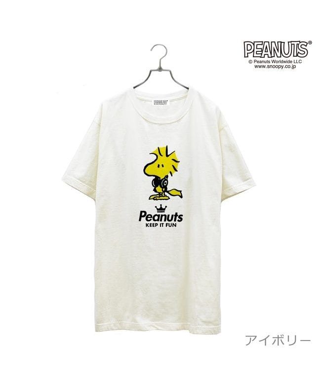 ピーナッツ PEANUTS ウッド ストック 半袖 Tシャツ ピグメント
