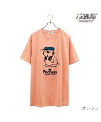  PEANUTS/オラフ 半袖 Tシャツ ピグメント 音楽　ヘッドフォン 夏 フェス サークル ストリート　メンズ レディース スヌーピー SNOOPY BIG 大きい サイズ /505417489