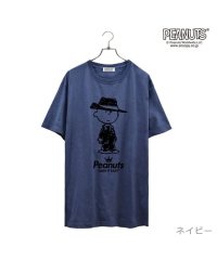  PEANUTS/ピーナッツ PEANUTS チャーリー ブラウン 黒服 スーツ 半袖 Tシャツ 当店 限定 デザイン スヌーピー SNOOPY ピーナッツ カジュアル アメカジ/505417492