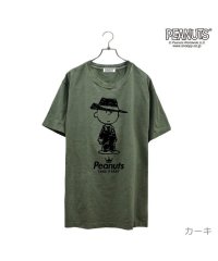  PEANUTS/ピーナッツ PEANUTS チャーリー ブラウン 黒服 スーツ 半袖 Tシャツ 当店 限定 デザイン スヌーピー SNOOPY ピーナッツ カジュアル アメカジ/505417492