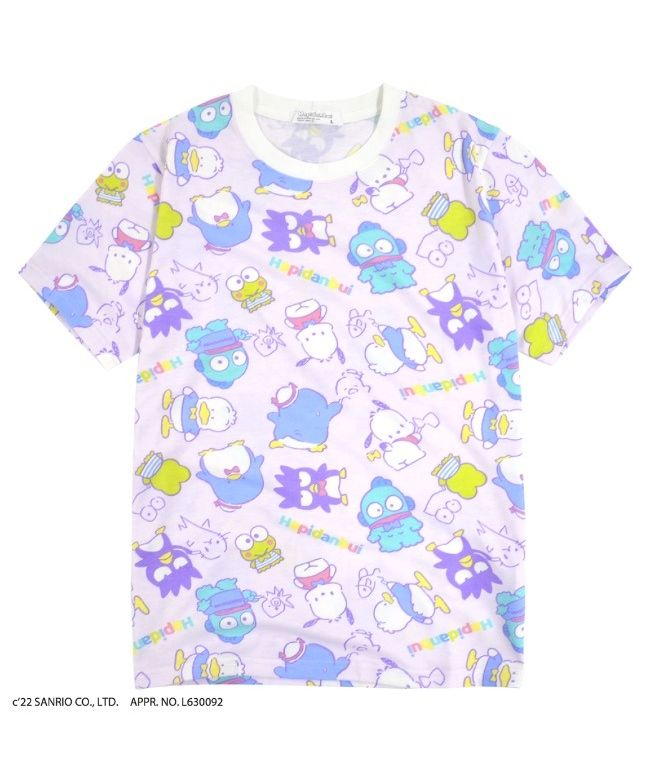セール20%OFF】はぴだんぶい 総柄 サンリオ BIG Tシャツ ポケット付き M L LL(505426355)  サンリオキャラクターズ(Sanrio characters) d fashion