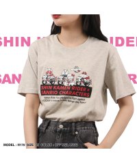 Sanrio characters/シン仮面ライダーxサンリオ コラボ プリントTシャツ 半袖 仮面ライダー サンリオ sanrio/505426362