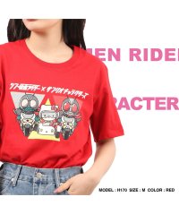 Sanrio characters/シン仮面ライダーxサンリオ コラボ プリントTシャツ 半袖 仮面ライダー サンリオ sanrio/505426362