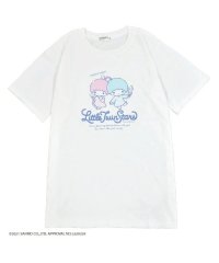 Sanrio characters/サンリオ リトルツインスターズ キキララ PVCバッグ付き 半袖 Tシャツ レディース メンズ 春 夏 プール 海 川 ホワイト パープル M L LL/505426363