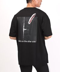 LUXSTYLE/バックフォトプリント半袖Tシャツ/Tシャツ メンズ 半袖 バックプリント フォト ロゴ 羽根/505427765