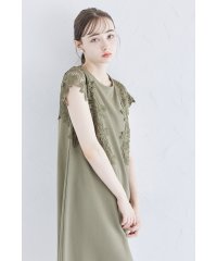 tocco closet/サイドフラワーレース付きカットソーワンピース/505414652