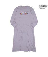  PEANUTS/ピーナッツ PEANUTS スヌーピー ロング ワンピース 長袖 ピーナッツ プリント 兄弟 SNOOPY PEANUTS/505417293