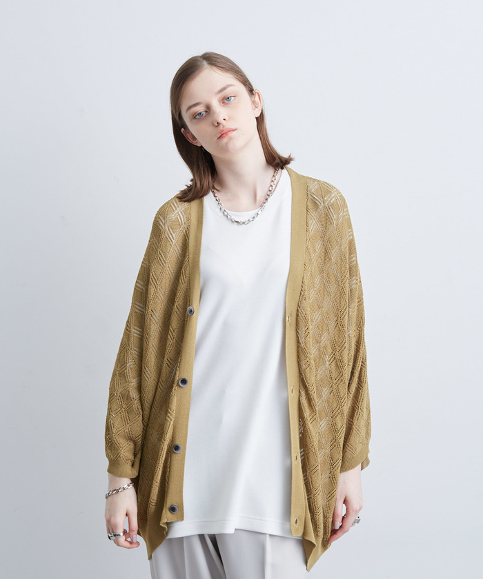 セール 70%OFF】ダイヤシアーハーフスリーブカーディガン
