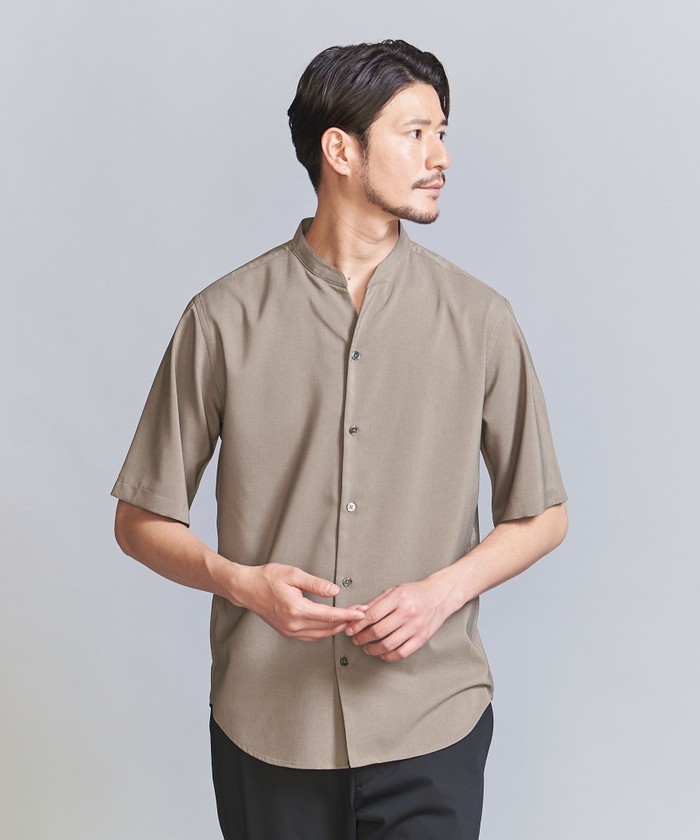 WEB限定 WARDROBE SMART】ドレープ バンドカラー スキッパー