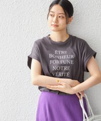 SHIPS WOMEN/ローズ ぺトール ロゴ プリント TEE 2◇/505428939