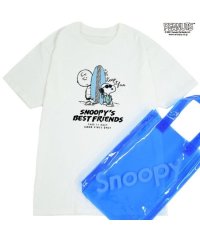  PEANUTS/バッグ スヌーピー  Tシャツ セット プレゼント ギフト レディース メンズ 春 夏 チャーリーブラウン プール 川 レジャー 海 海水浴 ハワイ ホワイト /505417148