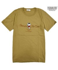  PEANUTS/ピーナッツ PEANUTS スヌーピー Tシャツ チェーン ステッチ 半袖 刺繍 夏 M L LL カジュアル PEANUTS/505417170