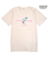  PEANUTS/ピーナッツ PEANUTS スヌーピー Tシャツ チェーン ステッチ 半袖 刺繍 夏 M L LL カジュアル PEANUTS/505417170