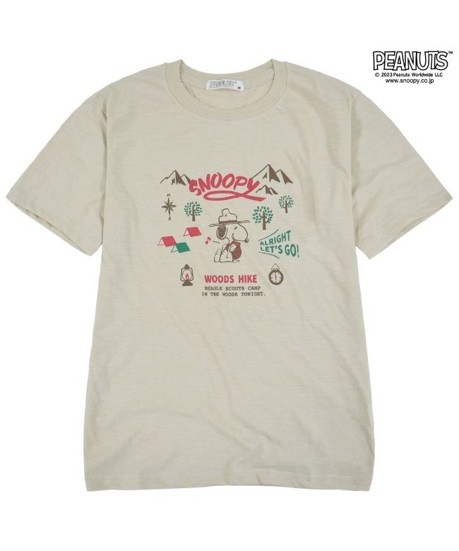 ピーナッツ PEANUTS スヌーピー Tシャツ 半袖 トップス キャンプ
