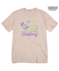  PEANUTS/スヌーピー Tシャツ 刺繍 半袖 線画 夏 サーフィン 南国 PEANUTS SNOOPY/505417208