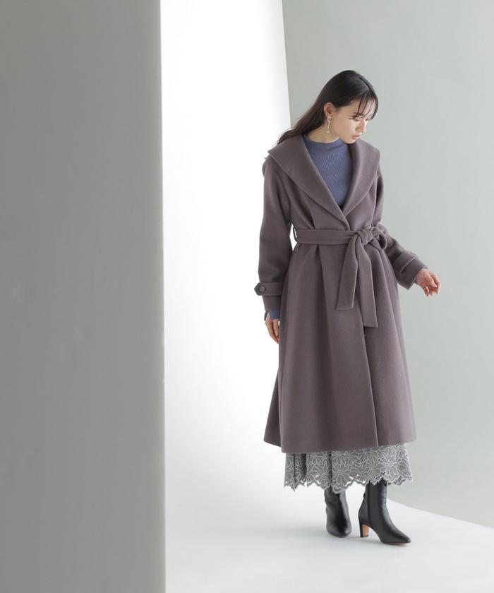 セール 50%OFF】ショールカラーコート(505430136) | ナチュラル セール 50%OFF】ショールカラーコート(505430136) | ナチュラル
