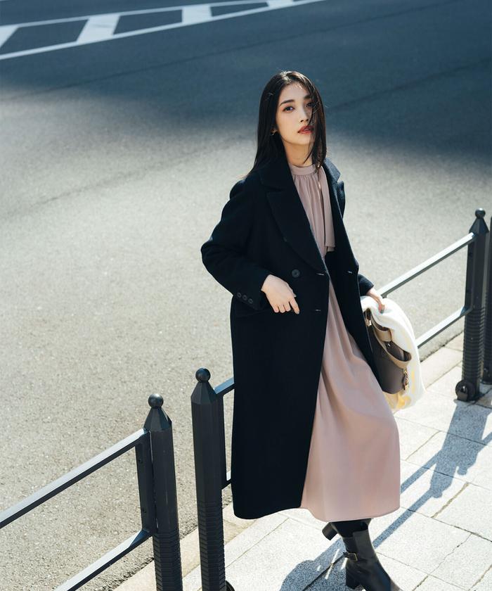 セール 50%OFF】ダブルチェスターモッサコート23AW(505430138 セール 50%OFF】ダブルチェスターモッサコート23AW(505430138
