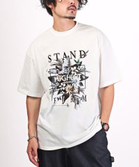 LUXSTYLE/ボタニカルプリント半袖Tシャツ/Tシャツ メンズ レディース 半袖 ビッグシルエット ロゴ プリント ボタニカル/505430342