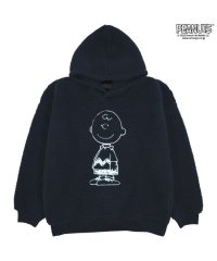  PEANUTS/スヌーピー チャーリーブラウン パーカー 刺繍 BIG シルエット 長袖 ボア フリース SNOOPY PEANUTS M L/505417322