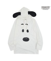  PEANUTS/ピーナッツ PEANUTS スヌーピー プリント 天竺 パーカー 秋 冬 フード付き PEANUTS S M L/505417462