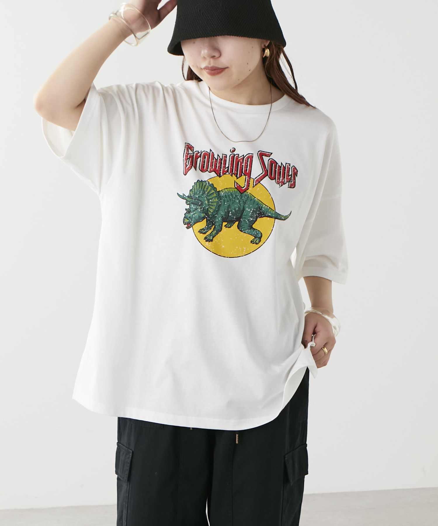 ふるさと納税 SP古着 Tシャツ BBC プリント 大きいサイズ 恐竜