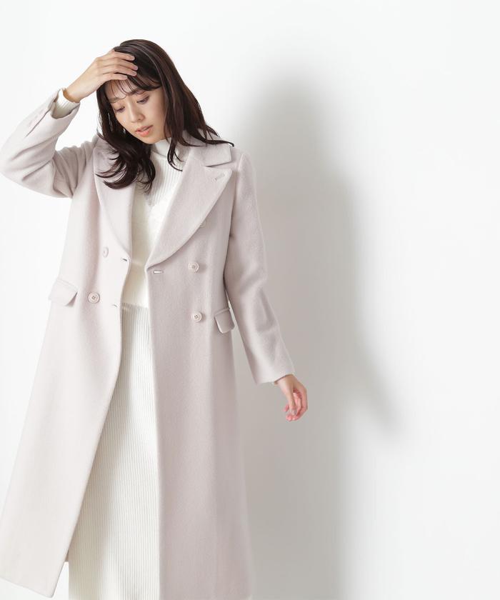 セール 50%OFF】ダブルチェスターモッサコート23AW(505430138 セール 50%OFF】ダブルチェスターモッサコート23AW(505430138