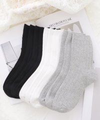 Lace Ladies/【10足セット】ショート丈シンプルラインワンカラーソックス レディース ソックス 靴下 春 夏 秋 冬 四季 ショート丈 ベーシック かかとあり 定番 シンプル/505430504