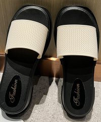 shoppinggo/厚底 サンダル スリッパ 履きやすい フラットサンダル ミュール 美脚 ぺたんこ 夏サンダル 靴　ファッション シンプル ミュールスリッパ　歩きやすい 夏用 大/505432793