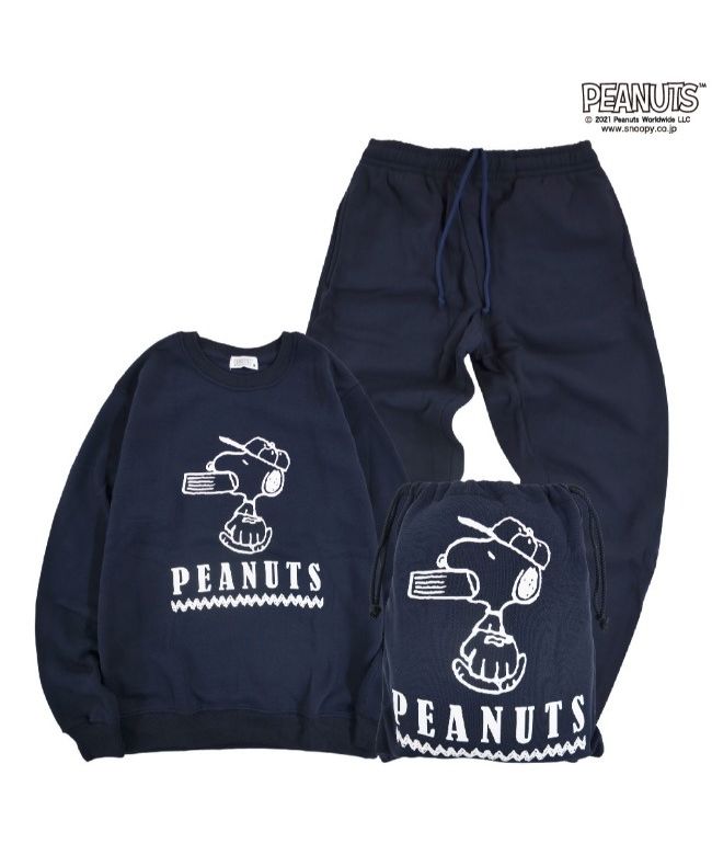DOUBLE NAME トレーナー スウェット 「PEANUTS 75th」ショート丈